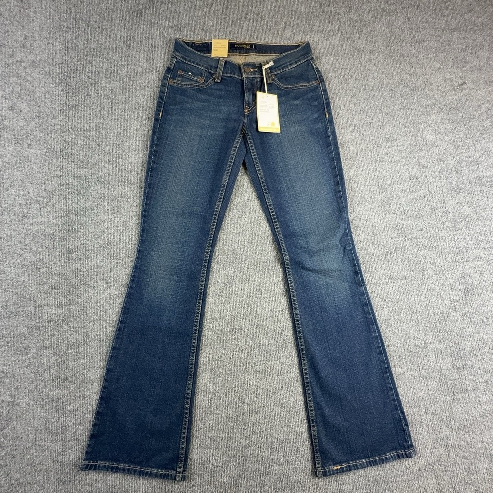 Y2K Levi's 524 Too Superlow Bootcut Jeans Juniors 3 Medium Blue Ultra Low Rise